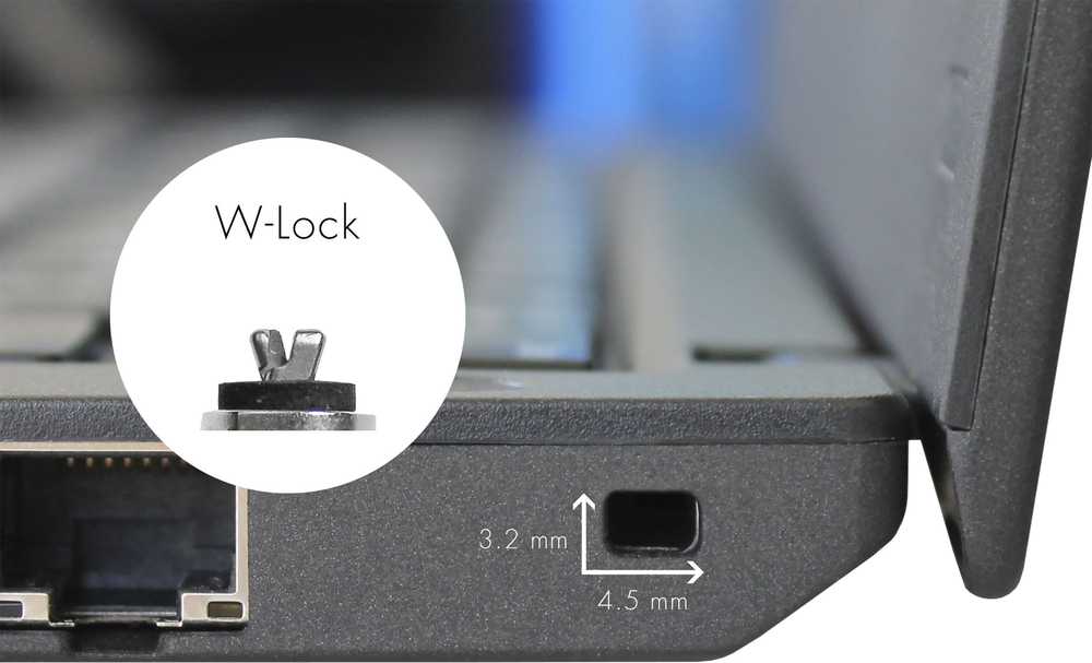 DICOTA D31540 Dicota Security W-Lock itin plonas, vienas (3,2 x 4,5 mm lizdas)