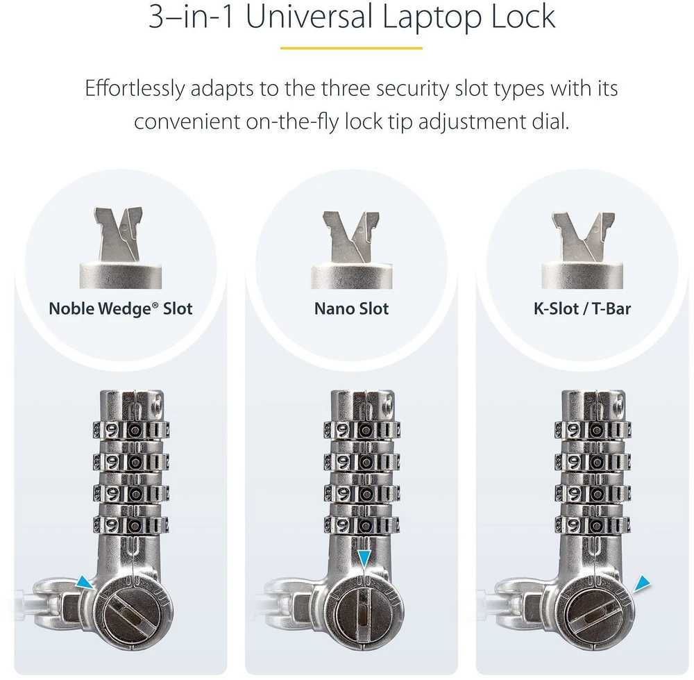 Linka zabezpieczająca StarTech 2 m (UNIVKA25-LAPTOP-LOCK)