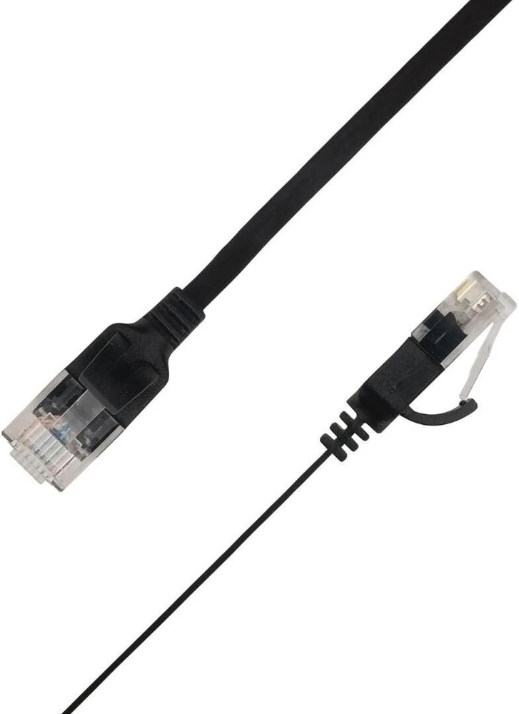 LinkIT Płaski kabelis sieciowy RJ-45, Cat.6a, U/UTP, PVC, juoda, 4.5 m (UTP-FL6A-00450-BLK)