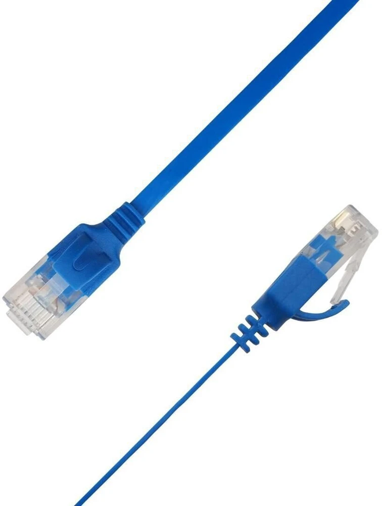 LinkIT Płaski kabelis sieciowy RJ-45, Cat.6a, U/UTP, PVC, mėlyna, 2 m (UTP-FL6A-00200-BL)