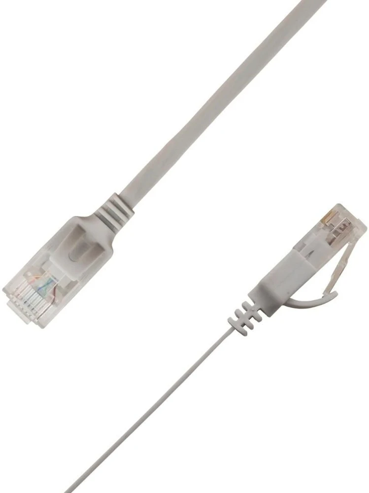 LinkIT Płaski kabelis sieciowy RJ-45, Cat.6a, U/UTP, PVC, pilka, 2.5 m (UTP-FL6A-00250-GY)