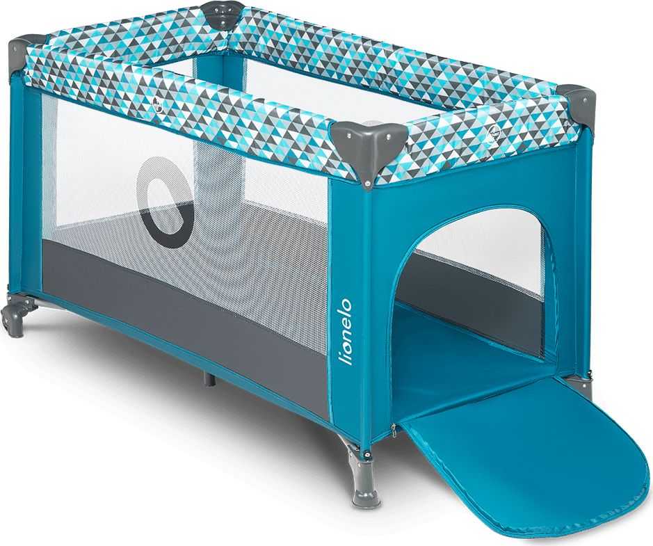 LIONELO Kelioninė lovelė Stefi Žalias Turquoise