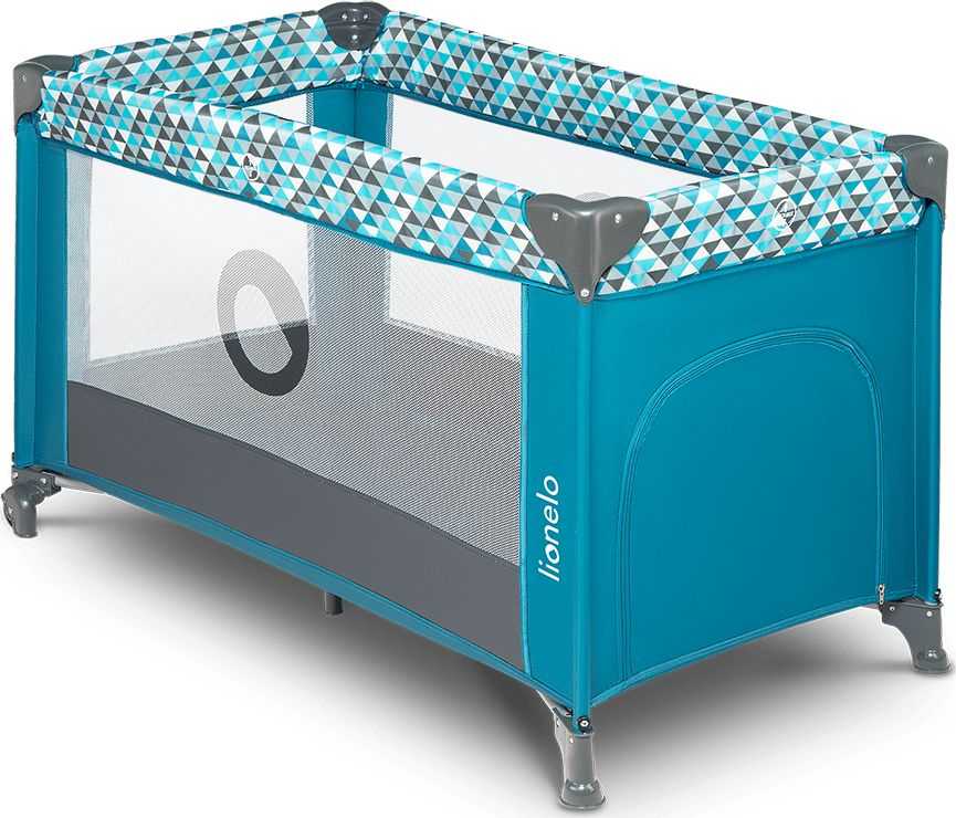 LIONELO Kelioninė lovelė Stefi Žalias Turquoise