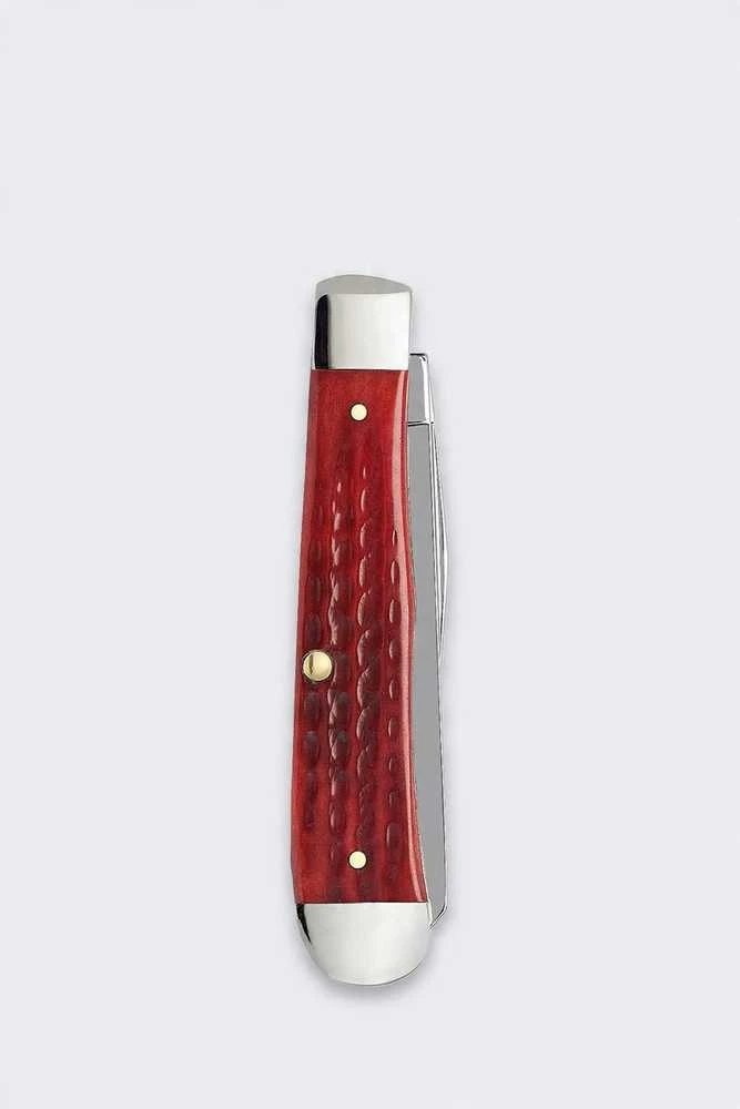 Lionsteel Knives „Scyzoryk“ dėklas su kišenėmis, dėvėtas „Trapper SS“, sendinta raudona