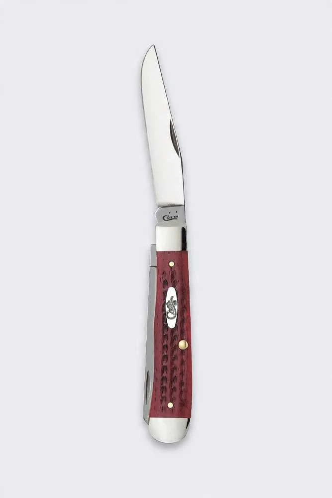 Lionsteel Knives „Scyzoryk“ dėklas su kišenėmis, dėvėtas „Trapper SS“, sendinta raudona
