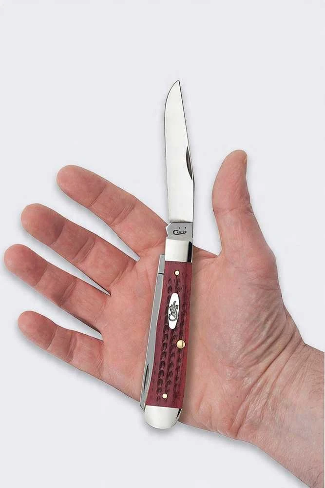 Lionsteel Knives „Scyzoryk“ dėklas su kišenėmis, dėvėtas „Trapper SS“, sendinta raudona