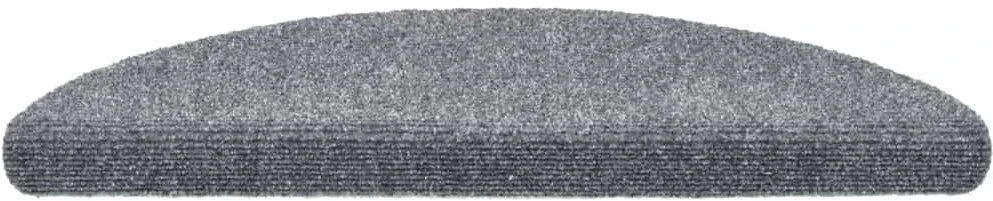 Laiptų kilimėliai, lipnūs, 30 vnt., 56x17x3 cm, šviesiai pilki, pusapvaliai