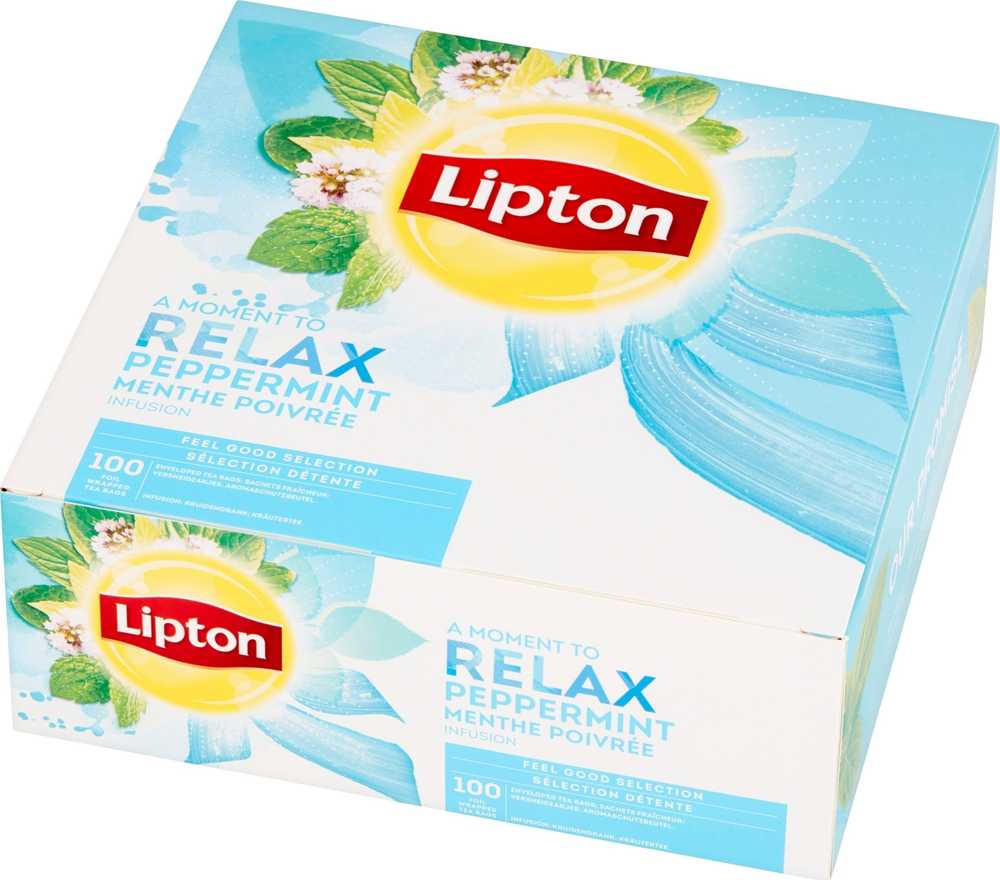 Arbata LIPTON Classic, su pipirmečių užpilu, 100 vnt. x 1,6 g.