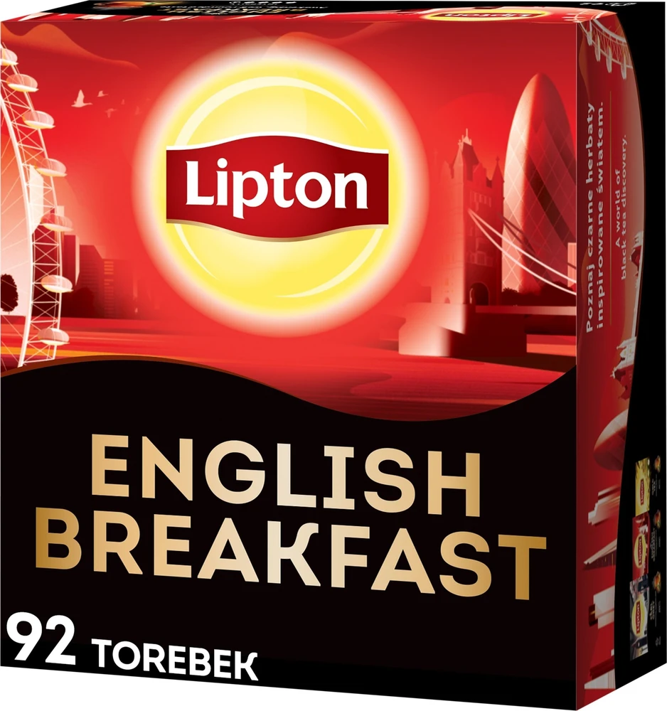 Lipton English Breakfast arbata 92 pakeliai