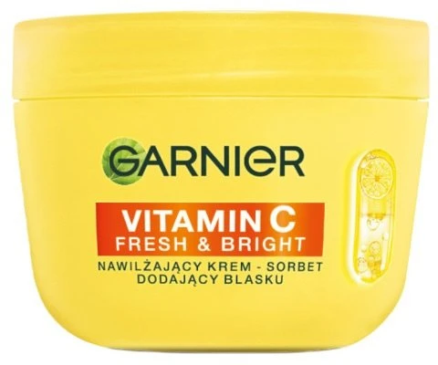 Garnier Drėkinamasis kremas „Vitamin C Fresh & Bright“ – švytėjimą suteikiantis šerbetas 85 ml