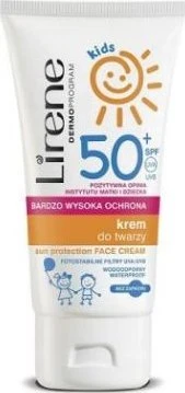 Lirene Kids Apsauga nuo saulės Face Kreminis SPF 50+ Apsauginis veido kremas vaikams, 50 ml