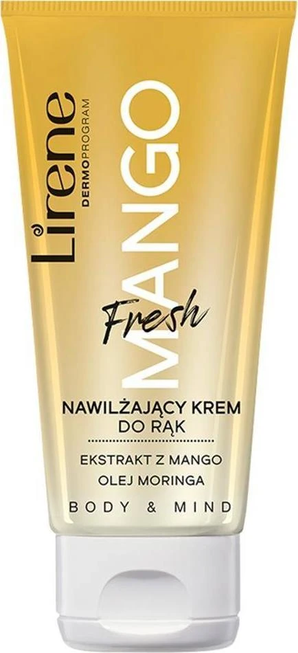 Lirene kūno ir proto drėkinamasis rankų kremas su gaiviu mangu, 50 ml