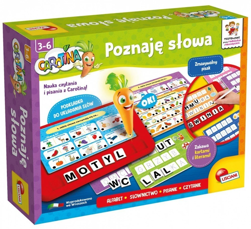 Lisciani Edukacinis žaidimas Carotina pažink žodžius