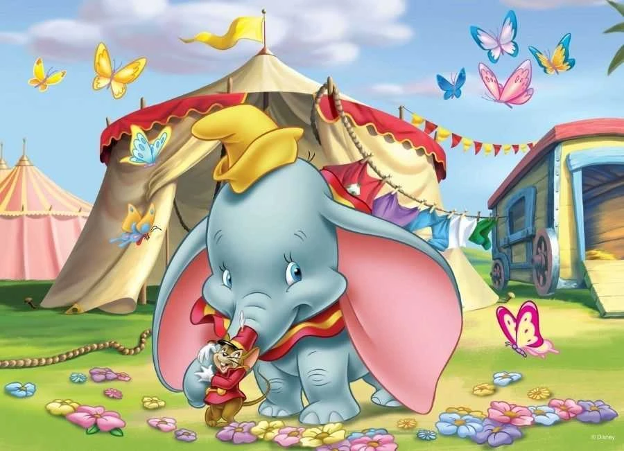 Dėlionė Lisciani Puzzle dwustronne maxi 35 Dumbo