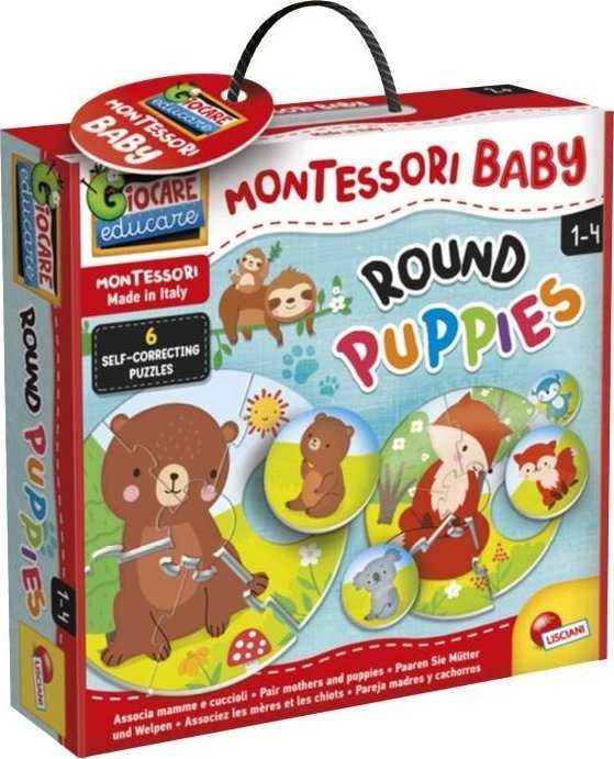 Edukacinis žaidimas Lisciani Giochi Montessori Baby Round Puppies (FR)