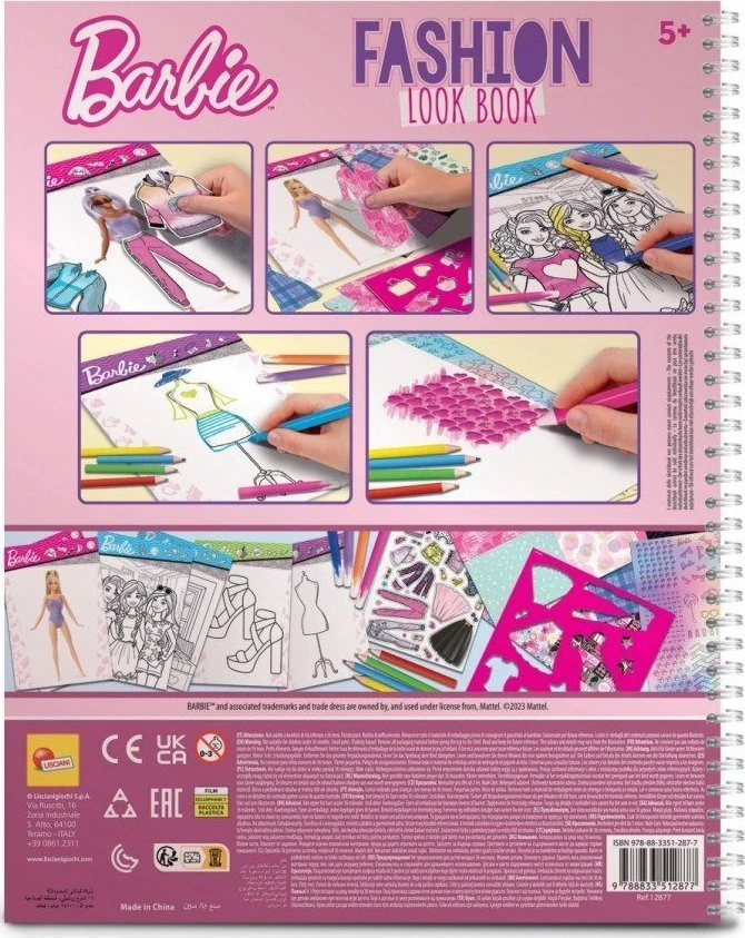 Lisciani LOOK Szkicownik Barbie mados įvaizdžio knyga