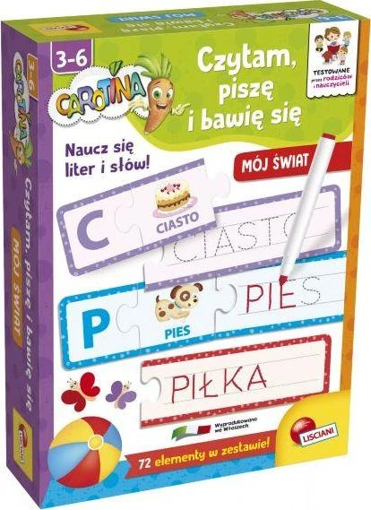 Lisciani Carotina edukacinis rinkinys Žaidžiu, skaitau ir rašau – mano pasaulis
