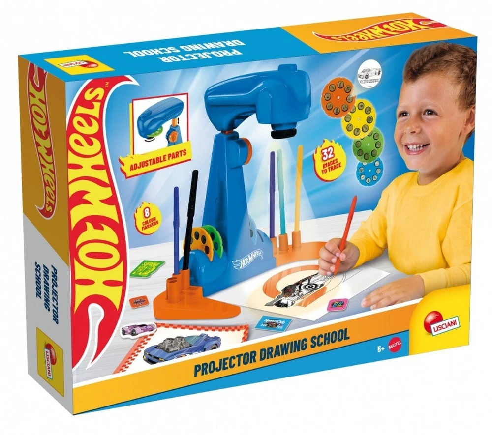 Lisciani Rinkinys Piešimo mokyklos rinkinys su projektoriumi – „Hot Wheels“
