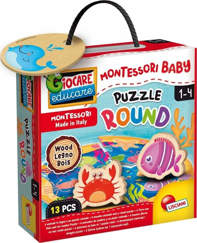 Lisciani LISCIANI MONTESSORI BABY WOOD Dėlionė ROUND