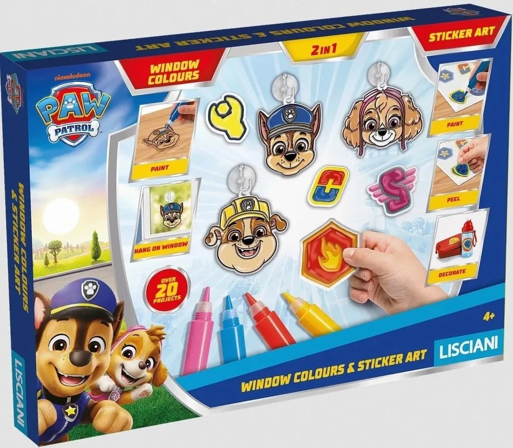 Spin Master Paw Patrol - Langų spalvos ir lipdukų piešiniai (118847)