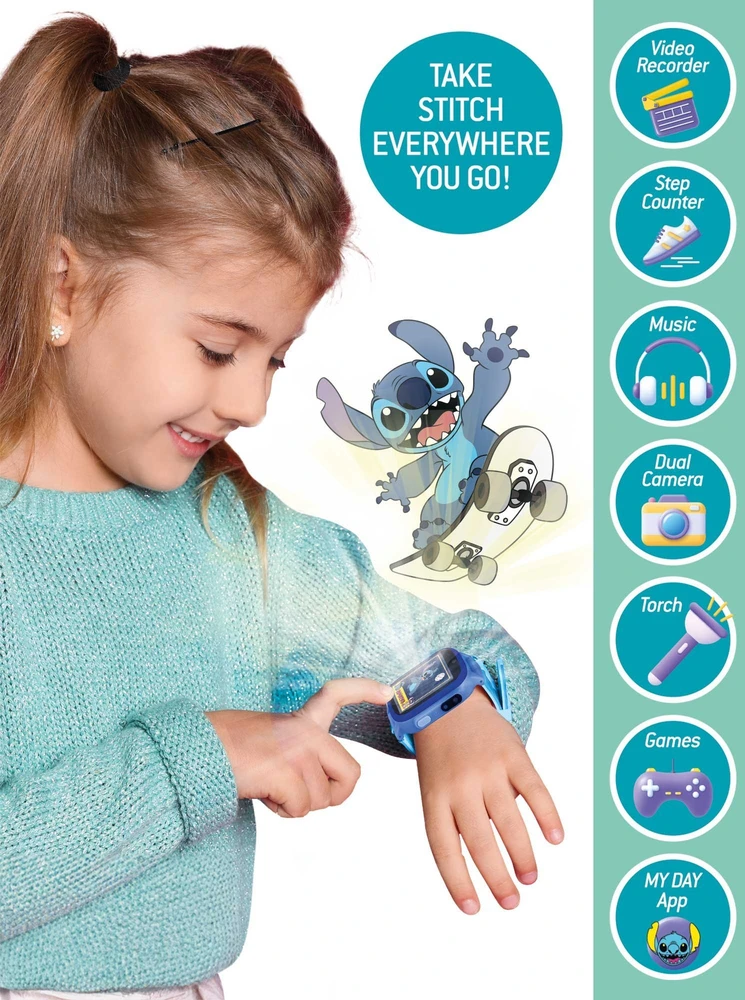 Lisciani Išmanusis laikrodis vaikams su Stitch personažu