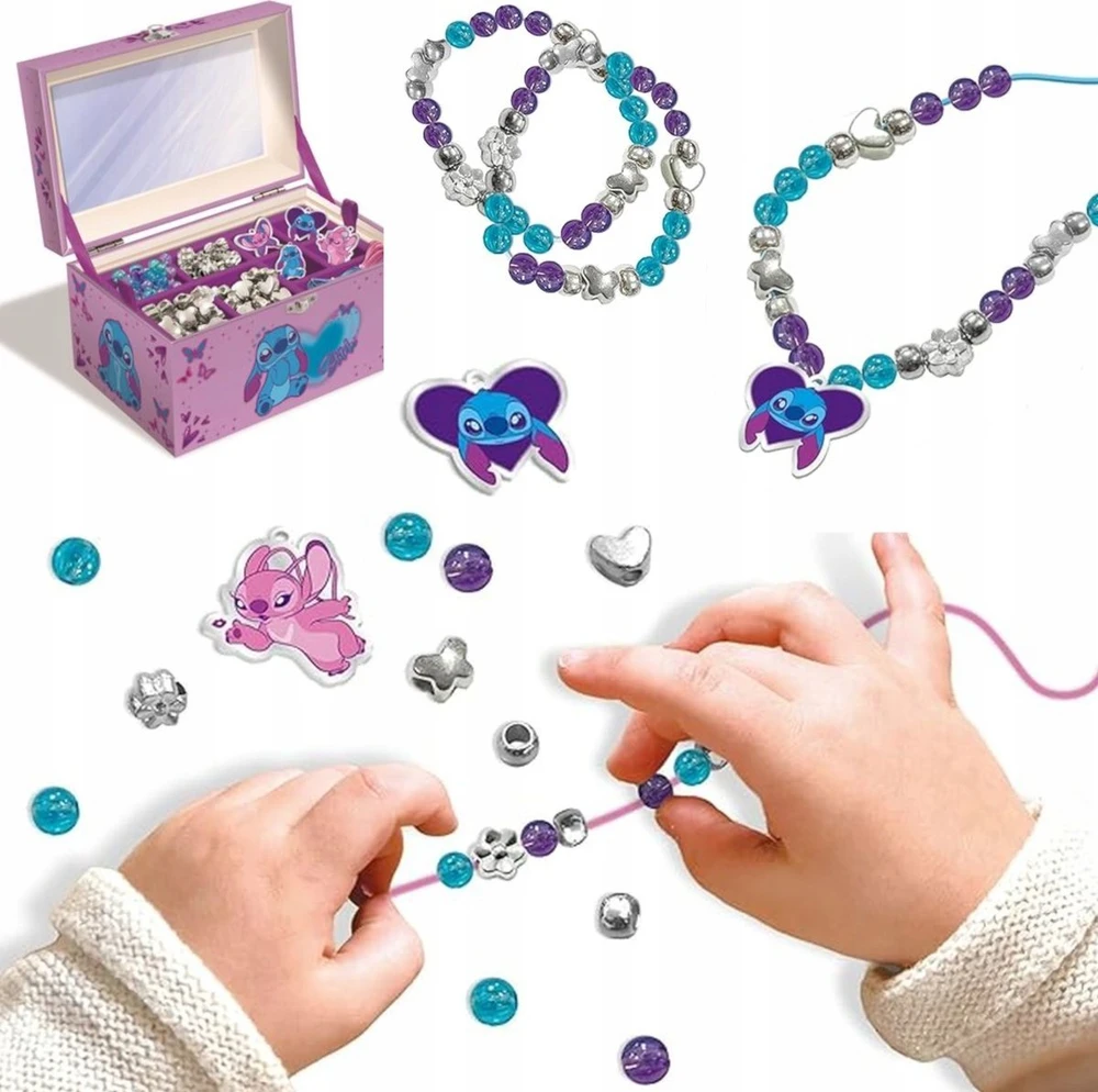 Lisciani Disney Dygsnis - Draugystės papuošalų dėžutė su karoliukais ir pakabukais (63330)