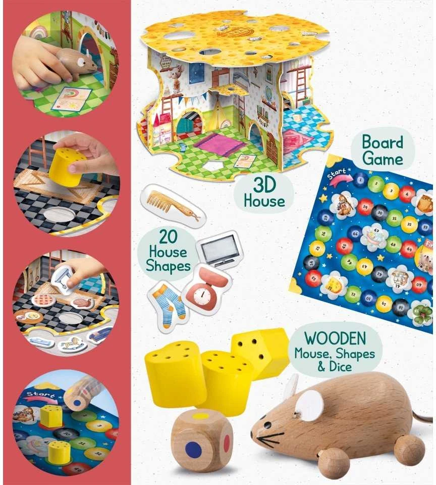 Lisciani Medinis Montessori žaidimas su pelėda ir nameliu
