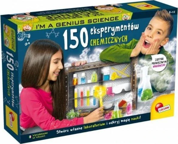 Eksperimentų rinkinys Im A Genius 150 cheminių eksperimentų, lenkų k.