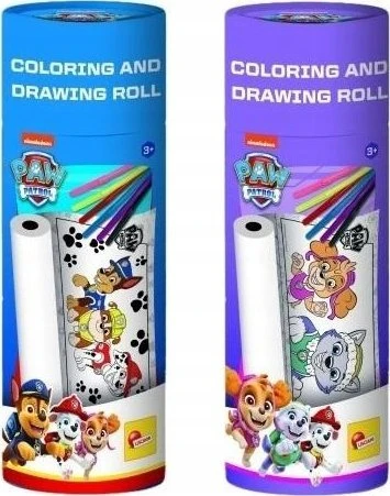 Lisciani Paw Patrol piešimo ritinėlis su flomasteriais