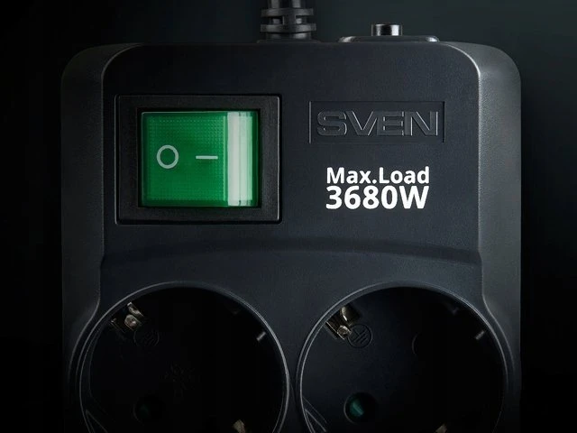 Listwa zasilająca Sven SF-08E-16 8 gniazd 1,8 m Juodas (SV-021603)