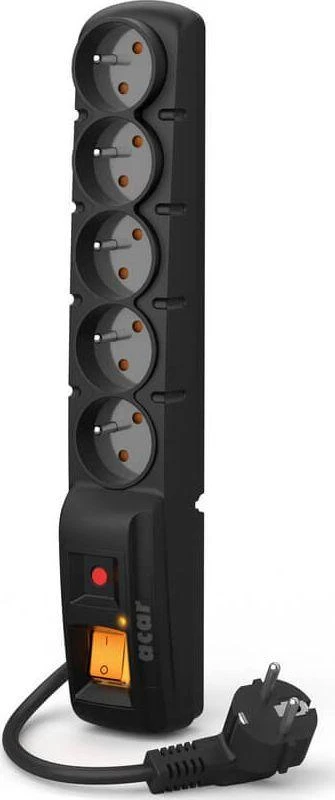 Maitinimo juosta Acar F5 PRO, 5 lizdai, 3 m juoda (W0093)