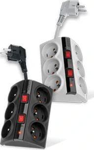 Maitinimo juosta Acar Smart anti-surge 6 lizdai 1,5 m juodi (W0153)