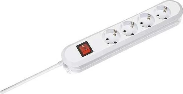 Bachmann lizdų juosta SMART 4 krypčių, balta 1,5 m, su jungikliu