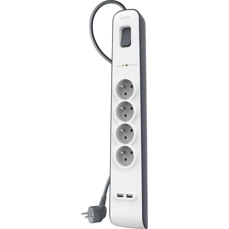 Maitinimo Blokas - Belkin BSV401CA2M 4 AC Lizdai 2m Juodas/Baltas