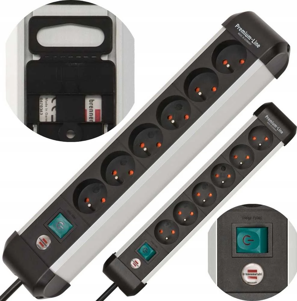 Brennenstuhl premium-alu-line 6gn, 3m