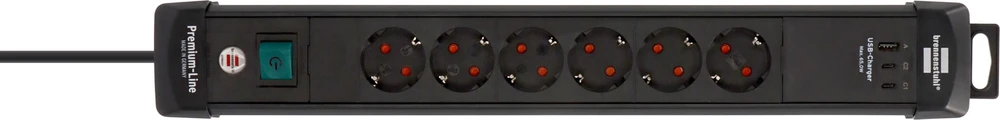 Listwa zasilająca Brennenstuhl Premium-Line 6 gniazd Juodas (1951160613)