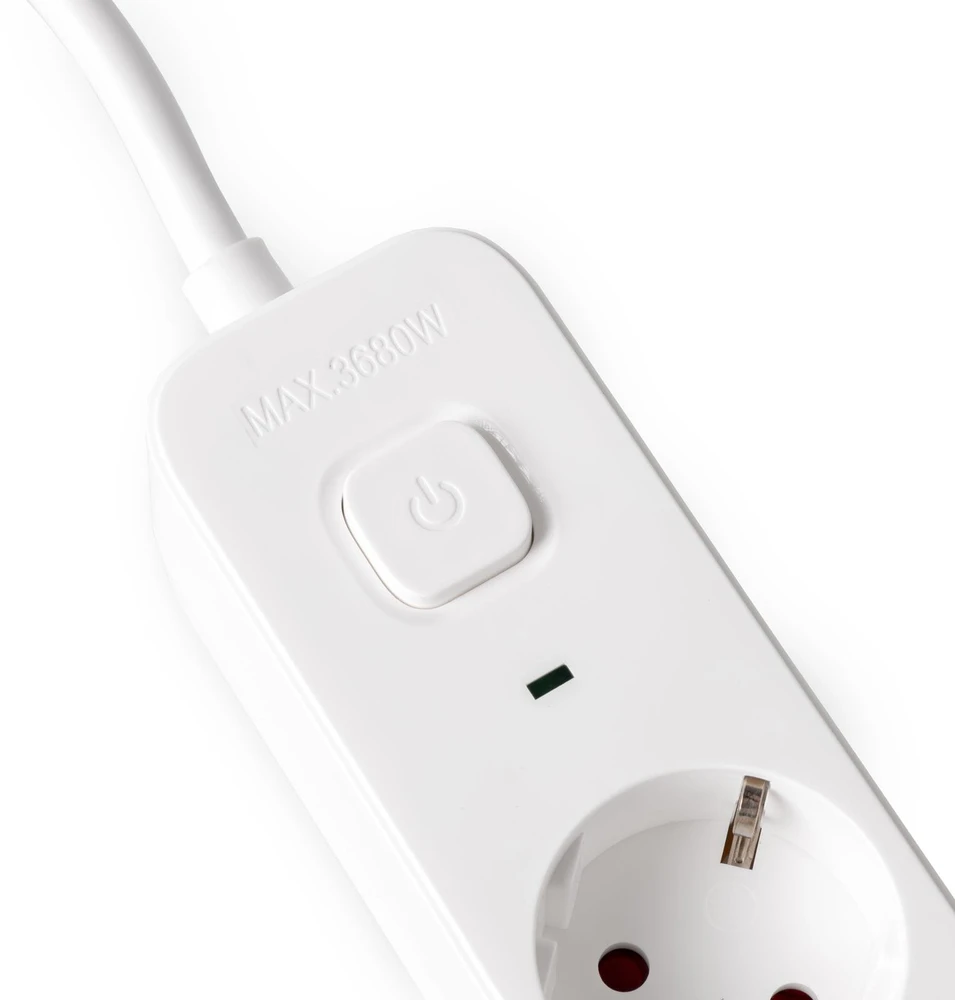 Listwa zasilająca ENTAC su USB-A i USB-C 4 gniazda 1,5 m Baltas
