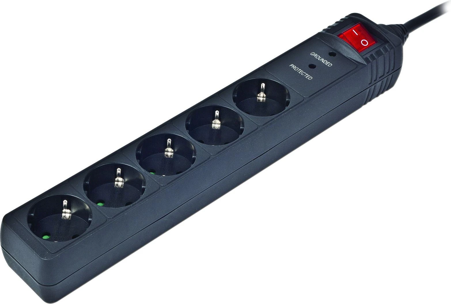 Gembird EnerGenie | Surge Protector SPG5-C-15/ 4.5 m/ 5 Sockets/ Juodas