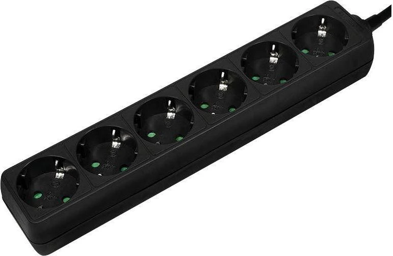 LogiLink 6 gniazd 1.5m juoda | LPS238B