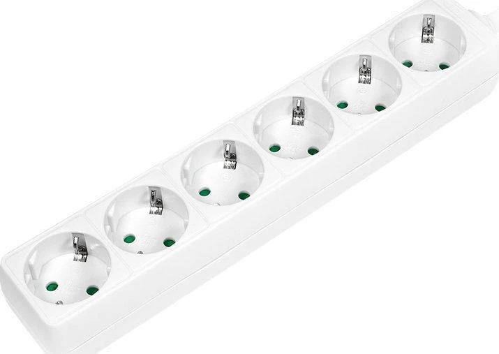 LogiLink 6 gniazd 1.5m balta LPS238