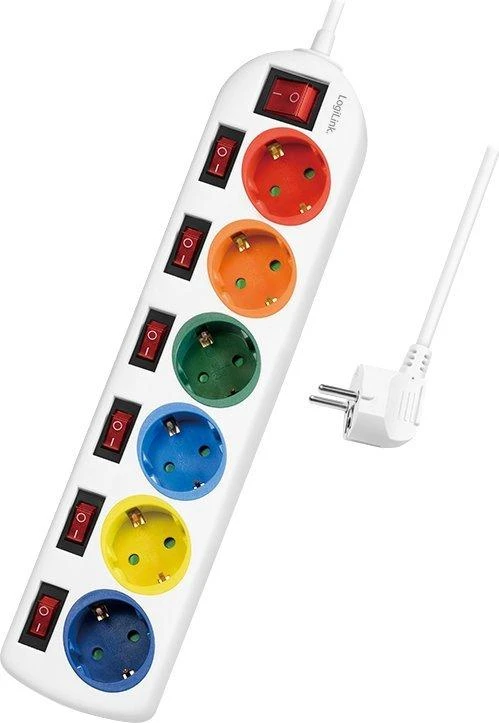 LogiLink 6 lizdai 1,5 m spalvos