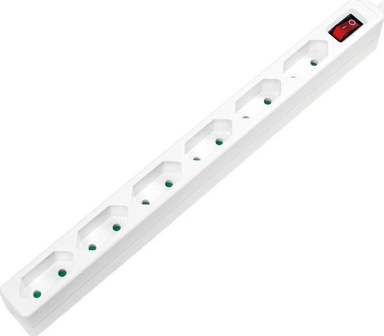 LogiLink 6 gniazd 1.5m balta LPS232