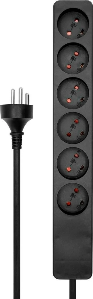 „MicroConnect MC-GRU0607DKB“ maitinimo lizdas 6 lizdai 7 m Juodas
