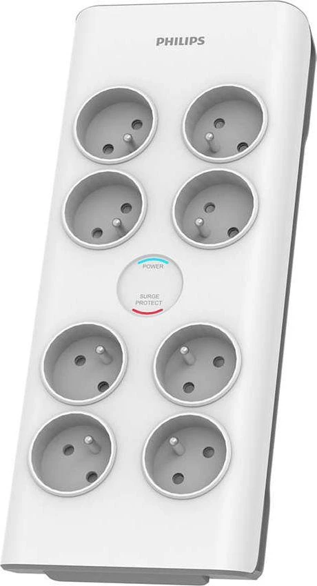 „Philips“ viršįtampių apsauga, 8 lizdai, 2 m, balta, 16a, spn7080wa/60