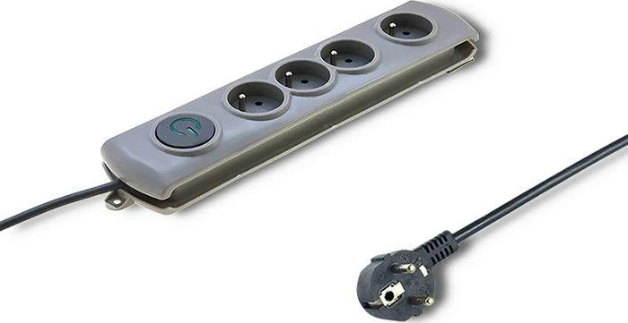 QOLTEC 50164 Apsaugos nuo viršįtampių Quick Switch 4 lizdai pilka 2,5m