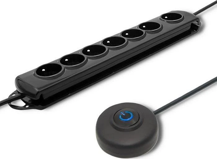 QOLTEC Apsauga nuo viršįtampių su Foot Quick Switch 7 lizdais 1,5 m