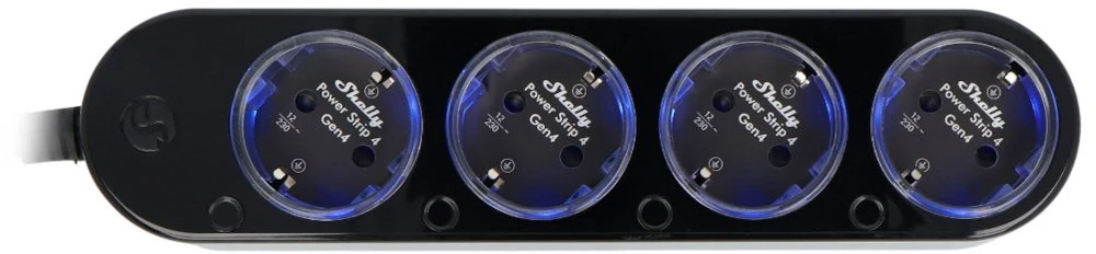 Shelly Group Išmanus maitinimo blokas Shelly Power Strip 4 Gen4, juodas