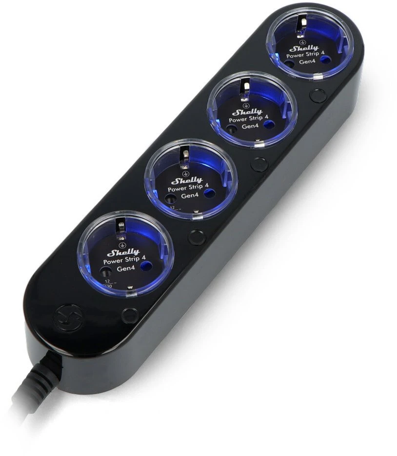 Shelly Group Išmanus maitinimo blokas Shelly Power Strip 4 Gen4, juodas