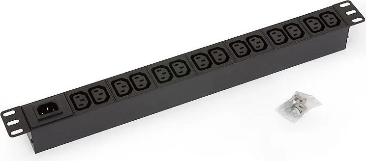 TRITON 19" skirstomasis skydelis 14x IEC C13, be laido, juodas