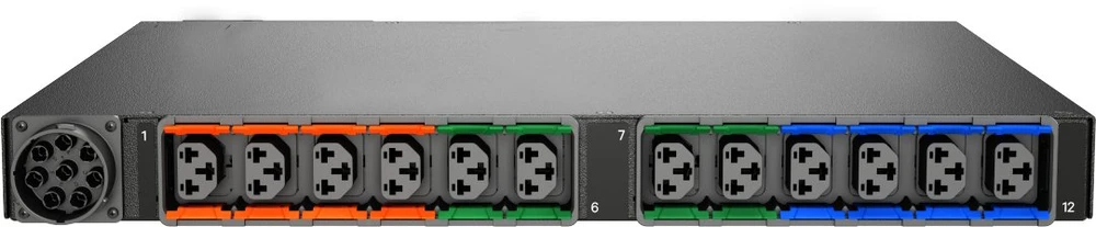 Listwa zasilająca Vertiv Geist DUU5M1R6-12CF17-1S02A0H00-S rozdzielacz zasilania PDU 12 x gniazdo jungiama į tinklą 0U Juodas (VP7UU1A0)